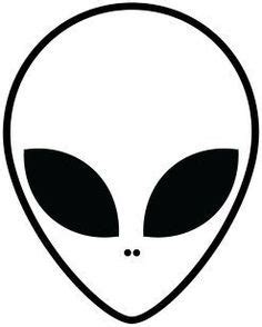 Alien head pattern. Use the printable outline for crafts, creating stencils, scrapbooking, and ...