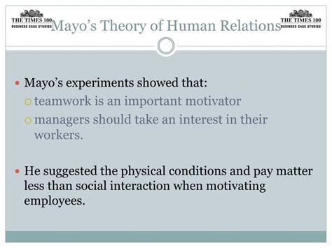 PPT - Elton Mayo – The Human Relations Movement PowerPoint Presentation - ID:1764607