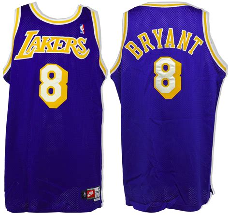 Lot Detail - Kobe Bryant Game-Worn #8 Lakers Road Jersey From the 1998-99 Season -- With Mears ...