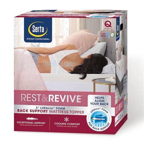 Serta rest & revive™ 3-inch LURAcor™ Foam Back Support Mattress Topper | Kohls | Mattress topper ...