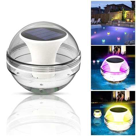 Solar Water Floating Lights Outdoor Pond Night Lights Layout Home Garden Pool Floating ...