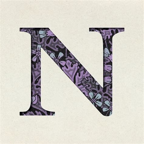 Vintage purple letter psd N | Free PSD - rawpixel