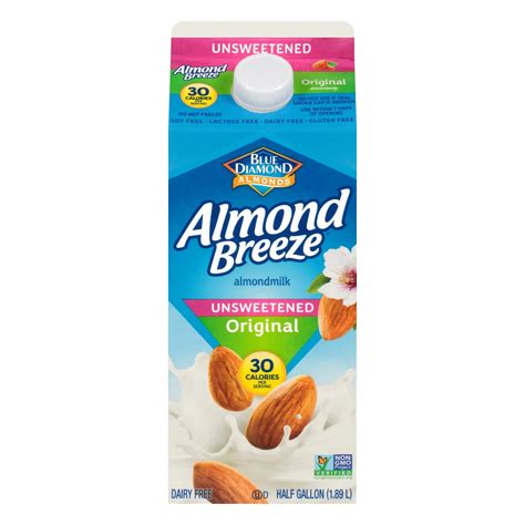 Blue Diamond Almond Breeze Original Unsweetened Almond Milk - Shop Milk at H-E-B