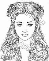 Portrait Coloring Pages For Adults sketch template