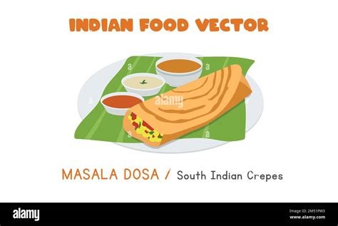 Masala dosa clipart Stock Vector Images - Alamy