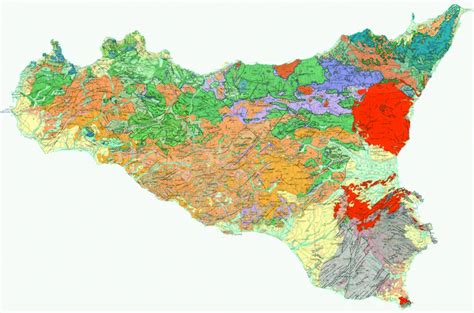 Geological map of Sicily (simplified version of the 1:250.000 map ...