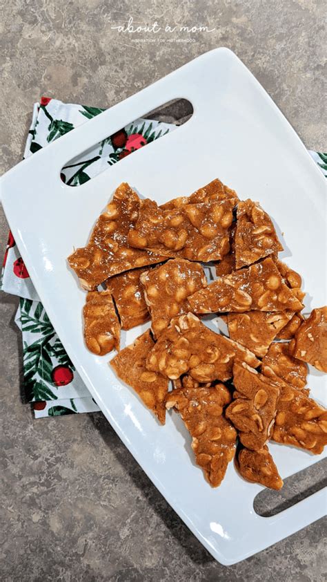 10-Minute Microwave Peanut Brittle - About a Mom