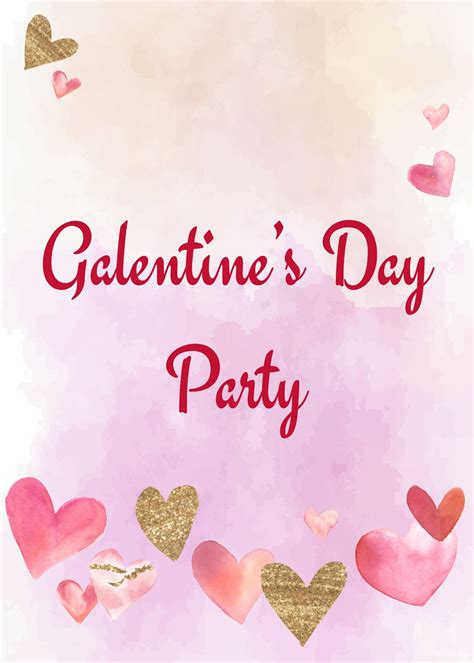 Galentines Day Party Invitation Template Galentine's - Etsy