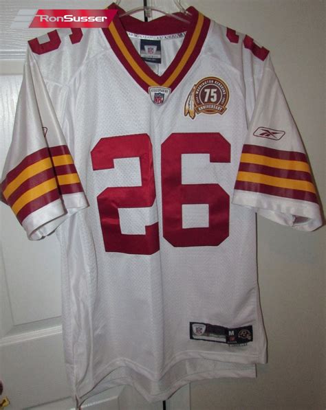 NFL Washington Redskins Clinton Portis #26 Jersey by Reebok 75th Ann Patch Medium – RonSusser.com