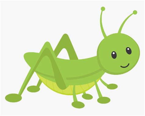 The Ant And The Grasshopper Insect Clip Art - Cute Grasshopper Clipart, HD Png Download is free ...