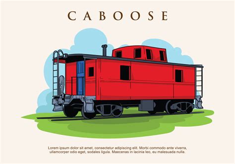 Caboose Vector Illustration 152806 Vector Art at Vecteezy