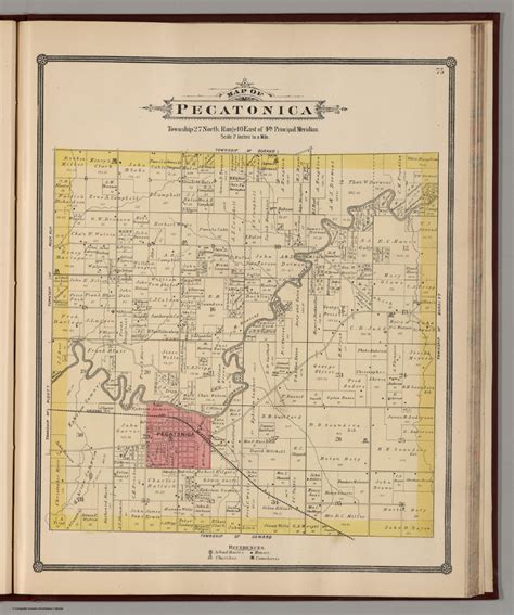 Map of Pecatonica, Township 27 North, Range 10 East of 4 Principal Meridian. : Page, H.R. & Co ...