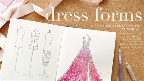 How to Draw a Dress Form Fashion Illustration Tutorial - YouTube