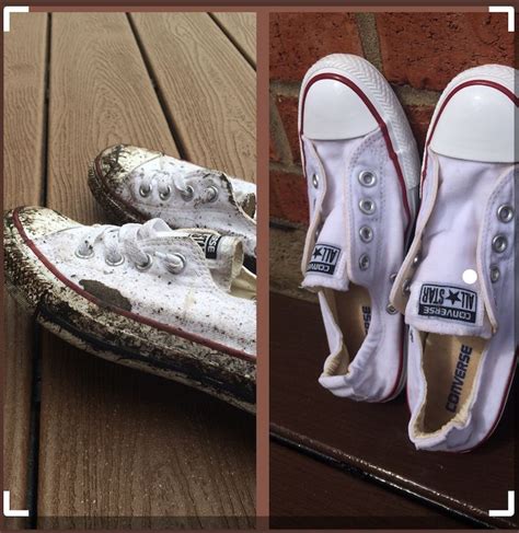 Before and after shoe cleaning