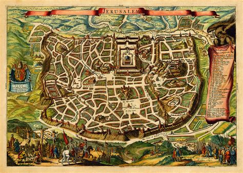 Map of Ancient Jerusalem showing Biblical Sites