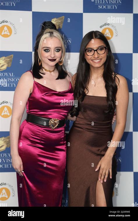 Actresses Mollie Gallagher and Tanisha Gorey arriving for the Royal Television Society Programme ...