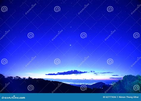 Night Sky Stars on Mountain Background Stock Photo - Image of light, background: 62777656