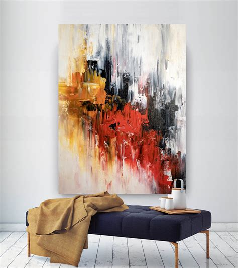 Large Abstract Paintingmodern Abstract Paintingbright - Etsy Canada