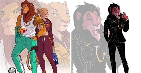 Artist Reimagines the Characters From 'The Lion King' as Humans