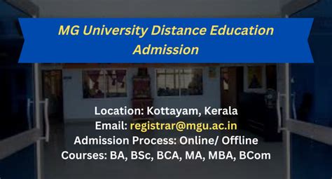 MG University Distance Education Admission 2022 | Courses, Eligibility