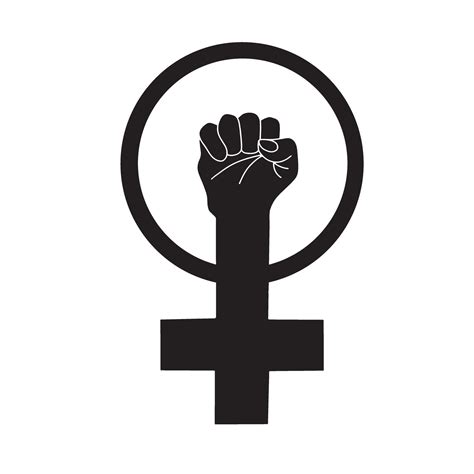 Symbol Of Feminism. fist raised up. Girl power. Logo for the feminist movement. Vector ...