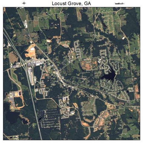 Aerial Photography Map of Locust Grove, GA Georgia