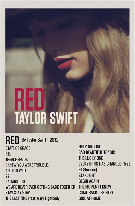 Pin by lea on album posters | Taylor swift red album, Taylor swift album cover, Taylor swift album