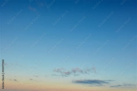 Morning sky with sunrise and some clouds Stock Photo | Adobe Stock