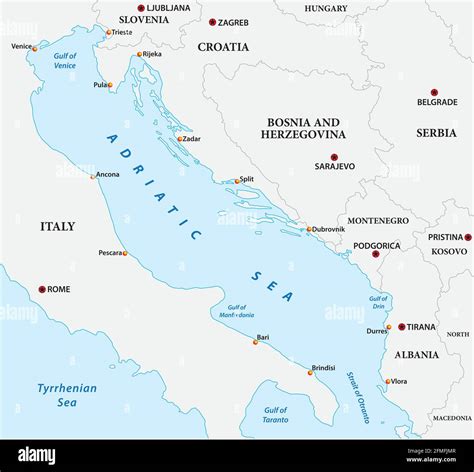 Adriatic sea map hi-res stock photography and images - Alamy