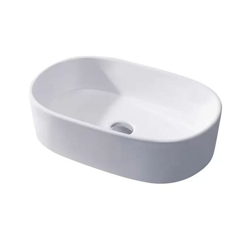 Ceramic Oval Vessel Bathroom Sink | Sink, Wall mounted bathroom sinks, Bathroom sink