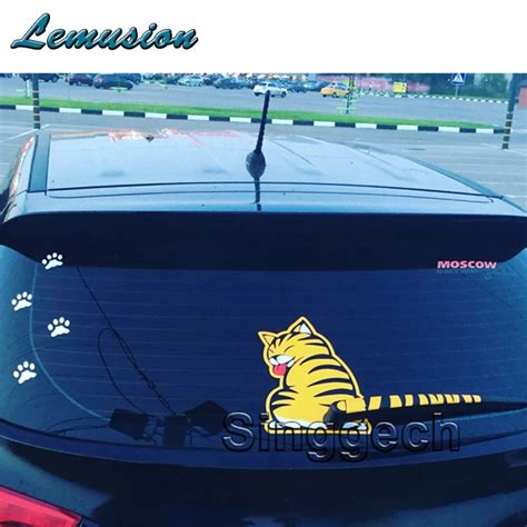 Car Styling Rear Window Wiper Decals Cat Stickers For VW Polo Volkswagen GOLF 4 5 6 7 R GTI ...