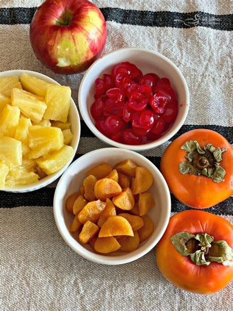 Persimmon Salad - a simple to make fruit salad using Fuyu Persimmons