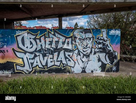 Ghetto Favelas Graffiti Art On A Wall In Gonfreville L'Orcher, France Stock Photo - Alamy