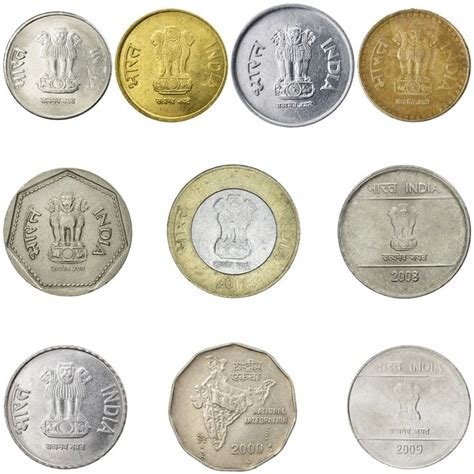 10 India Coins Indian Currency Collection 1 2 5 10 Rupees - Etsy in ...