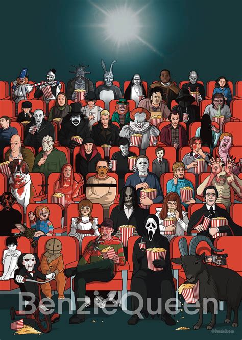 Horror Villains A3 Heavyweight Art Print - Etsy