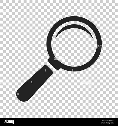 Magnifying glass vector icon in flat style. Search magnifier ...