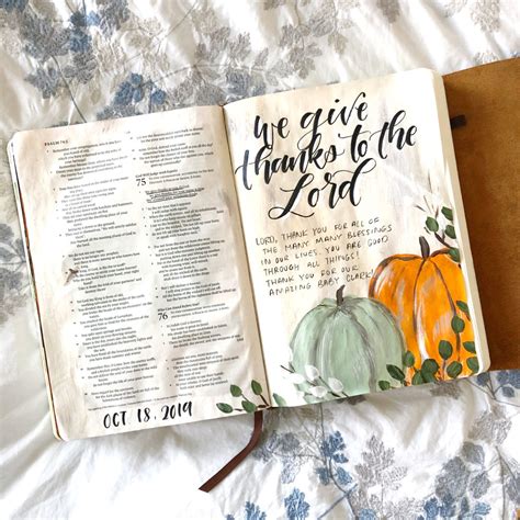 Bible Journaling With Me- Fall Acrylic Pumpkins - Scribbling Grace