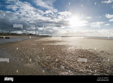 Rhyl beach on the North Wales Coast Stock Photo - Alamy