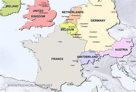 Western Europe Political Map