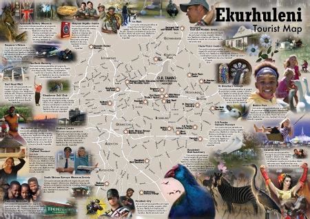 Eric Olason :: Cartographic Artist :: Ekurhuleni Illustrated Map