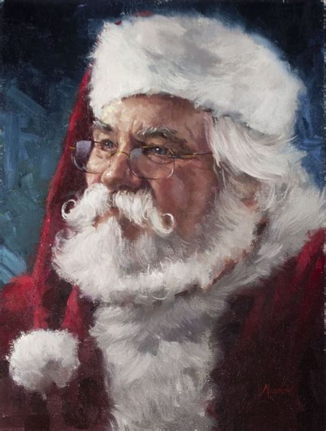 Here is a new piece going out to the gallery. I like to paint a Santa ...