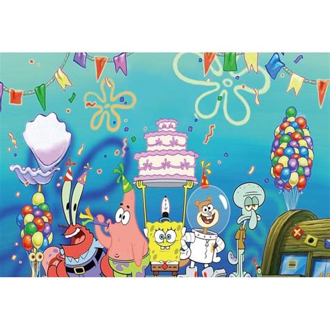 Spongebob birthday wallpaper | Spongebob birthday, Spongebob party ...