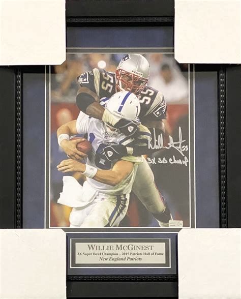 Willie McGinest Autographed "New England Patriots 3x Super Bowl ...