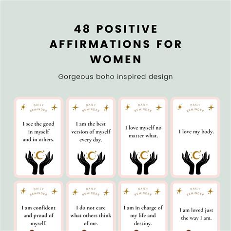 48 FREE Affirmation Cards + Blank Template