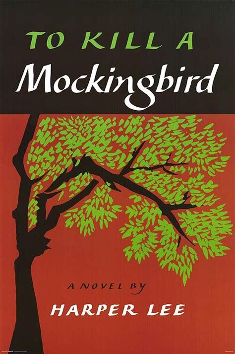 the cover of to kill a mockingbird by harper lee, with an image of a tree