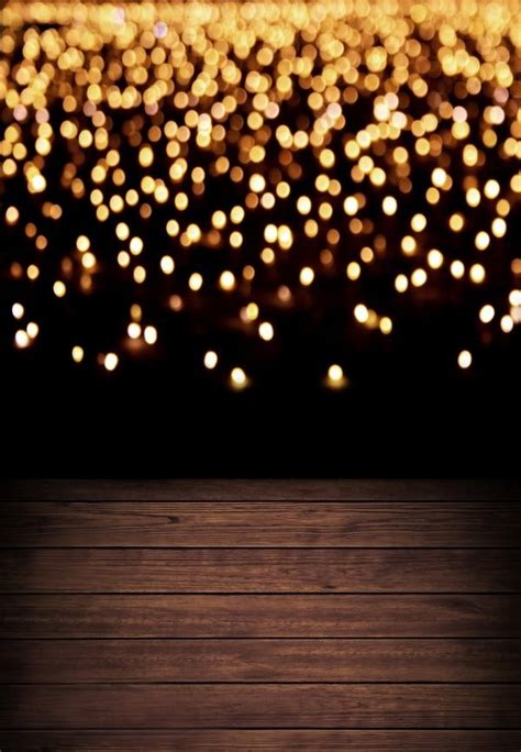 Fairy Light Wood Floor Prom Party Backdrop Studio Portrait Photography Background Prop