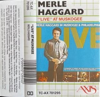 Merle Haggard – "Live" At Muskogee (Cassette) - Discogs