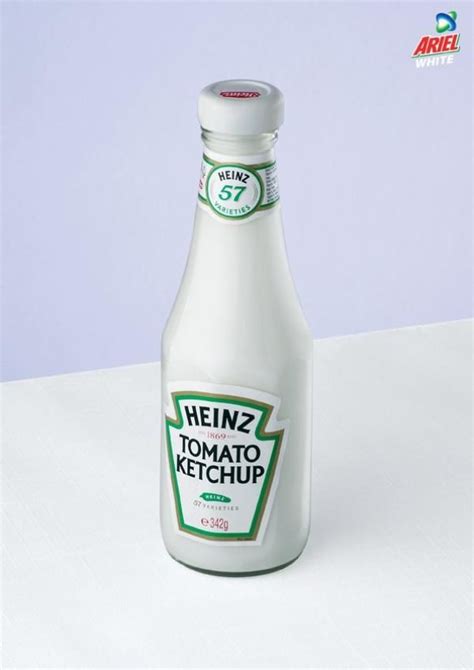 White ketchup — Ariel White: Ariel White (Heinz) | Heinz ketchup, Ariel, Advertising pictures