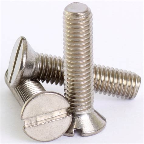 A2 Stainless Steel Slotted Countersunk Machine Screws DIN963 | Bolt Base