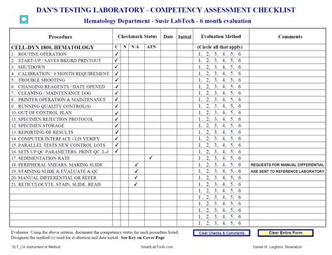 SmartLabTools | SLT_Competency Assessment Forms